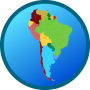icon South America Map(Peta Amerika Selatan Pembantu Jaring Geometri)