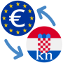 icon Euro to Croatian Kuna(Euro ke Kuna Kroasia Konversi)