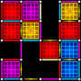 icon Dots And Boxes Neon(Titik dan Boxes (Neon) 80s Styl)