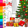 icon Christmas Decorations Coloring(Dekorasi Natal Mewarnai
)