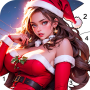 icon Christmas Girl(Gadis Natal mewarnai berdasarkan angka)