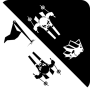 icon Black white ski challenge(Tantangan ski hitam putih)