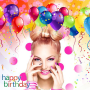 icon Birthday Photo Frame(Bingkai Foto Ulang Tahun Gaya Android Pie)