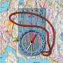 icon Compass & Map(Orienteering Compass Map)