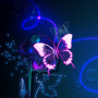 icon Neon Butterflies Live Wallpaper(Neon Butterfly Live Wallpaper)