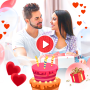 icon Love and Birthday Video Maker(Ulang Tahun dan Cinta Efek Foto)