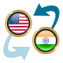 icon USD x INR(Dolar AS ke Rupee India)