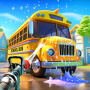 icon School Bus Wash(Cuci Perbaikan Bus Sekolah
)