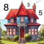 icon House Color by number game ()