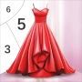 icon Gown Color(Ubin Gaun 3D Warnai dengan Nomor Buku)