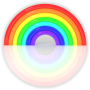 icon Bubble Rainbow(Pelangi Gelembung 3D)