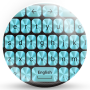 icon Keyboard Theme Metallic Blue(Keyboard Tema Metallic Aqua)