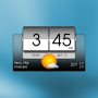 icon 3D flip clock & weather(Jam 3D Flip Cuaca)