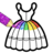 icon Dresses coloring book glitter(Gaun AI Buku Mewarnai Glitter) 11