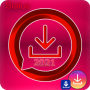 icon status saver(Saver Status Unduh Semua video pro 2021
)