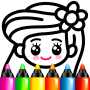 icon Kids Drawing Games: Color Book(Permainan Menggambar Anak-Anak: Mewarnai)