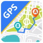 icon Maps Gps(Peta navigasi Gps arah Simulator Pelatih Bus Jalan Raya)