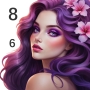 icon Beauty Color by number game (Warnai dengan permainan nomor)