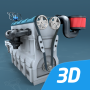 icon Four-stroke Otto engine educational VR 3D(Empat- stroke Otto engine 3D)