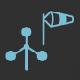 icon Wind speed and direction (Kecepatan dan arah angin)