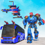 icon US Police Bus Transmute Robot shooting Game(US Police Bus Transmute Robot)