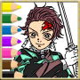 icon kimutsu no yaba coloring(Coloring game untuk Demon Slayer
)