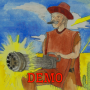 icon Cowboy with a Gatling Gun Demo(Koboi dengan Demo Gatling Gun)