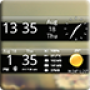 icon Smoked Glass Digital Weather Clock Small(Jam Cuaca Kaca Asap)