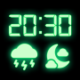 icon Weather Night Dock(Cuaca Malam Dermaga dengan jam)