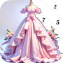 icon Princess Dress Color(Game Mewarnai Gaun Putri Game)